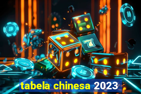 tabela chinesa 2023